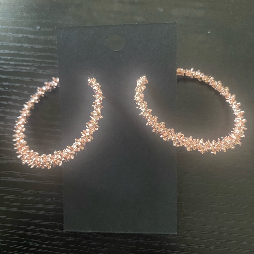 Rose gold hoops